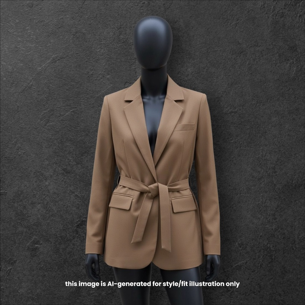 Mare Mare x Anthropologie NWT Tie Blazer XS Moss Professional Workwear Belted